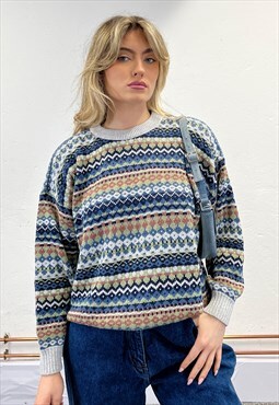 Vintage Geometric Jumper -M