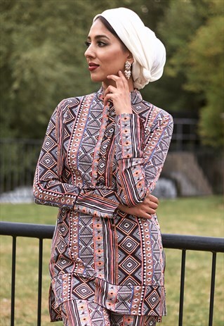 VERONA PRINTED TOP CO-ORD
