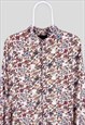 VINTAGE GIOTTI MILANO FLORAL PATTERNED SHIRT MADE IN ITALY M