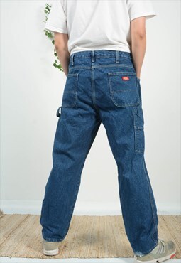 Vintage 90s Dickies Workwear Jeans in Blue Loose Fit