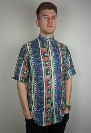PURE SILK PATTERNED SHIRT