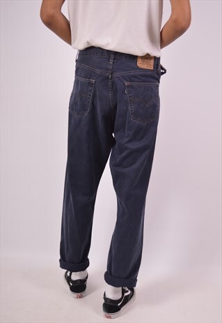 VINTAGE LEVI'S 451 JEANS STRAIGHT NAVY BLUE