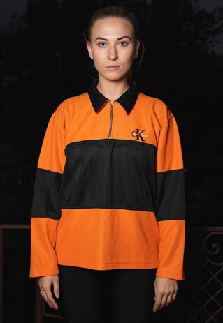 90'S VINTAGE 1/4 ZIP CALVIN KLEIN SWEATSHIRT