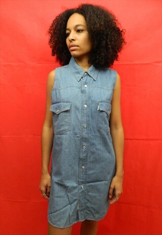 BLUE VINTAGE DENIM DRESS