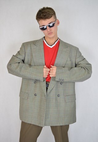 VINTAGE MULTICOLOUR CHECKERED OVERSIZE BLAZER
