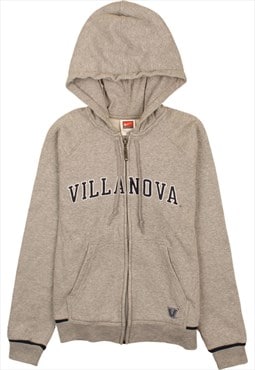 Vintage 90's Nike Hoodie Villanova Full Zip Up Grey Medium