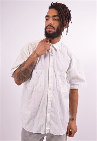 ELLESSE MENS VINTAGE SHIRT XL WHITE 90S