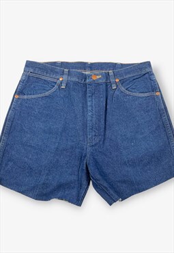 Vintage Wrangler Cut Off Denim Shorts Dark Blue W34 BV18291