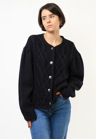 LOVELY VINTAGE CARDIGAN WITH POPCORN KNITTED JACKET 3726