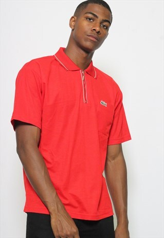VINTAGE LACOSTE 1/4 ZIP POLO SHIRT