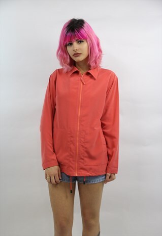 VINTAGE 90'S PINK LIGHT ZIP-UP JACKET