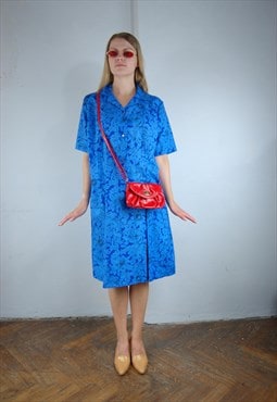 Vintage 90's baggy slip beach light abstract tailored dress 