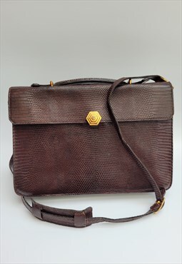 Vintage Brown Shoulder Satchel Bag. 