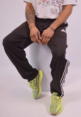 VINTAGE ADIDAS TRACKSUIT TROUSERS BLACK