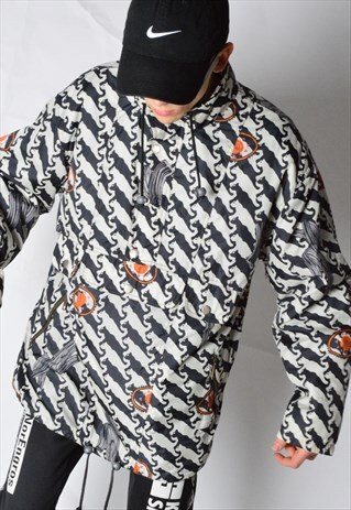 VINTAGE 90S CAT PATTERN SKI JACKET