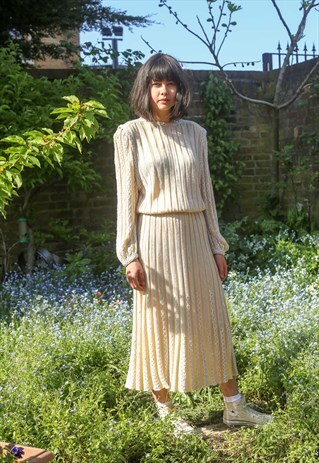 VINTAGE 70S MEDICI KNIT MIDI DRESS
