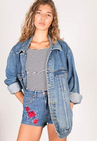 VINTAGE 80S WRANGLER DENIM TRUCKER / C403