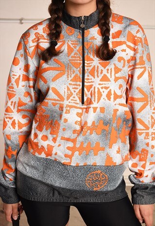 90'S RETRO ETHNIC PRINT TRACKSUIT SPORT SWEATSHIRT JUMPER