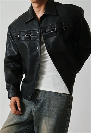 Men's lapel PU leather jacket AW2023 VOL.1