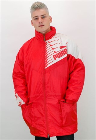 VINTAGE PUMA LONGLINE PUFFER JACKET