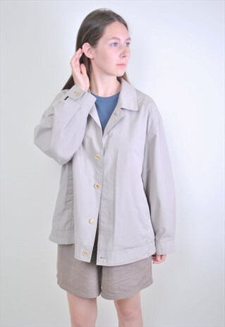 BEIGE MILITARY MINIMALIST JACKET