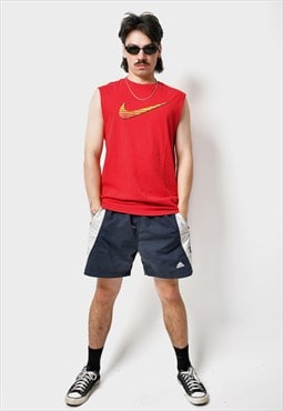 NIKE swoosh tank top red Sports sleeveless shirt vest Y2K