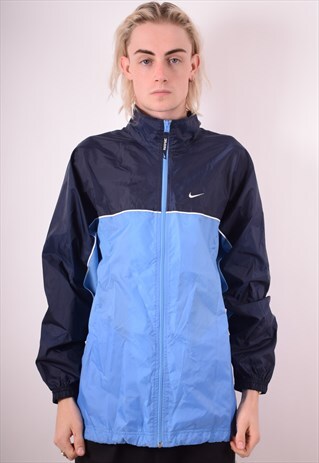 NIKE MENS VINTAGE JACKET MEDIUM BLUE 90S