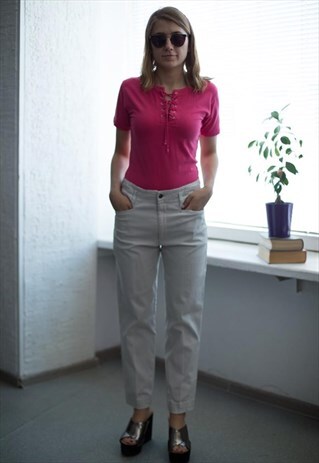 VINTAGE 90'S PINK SHORT SLEEVED BODYSUIT