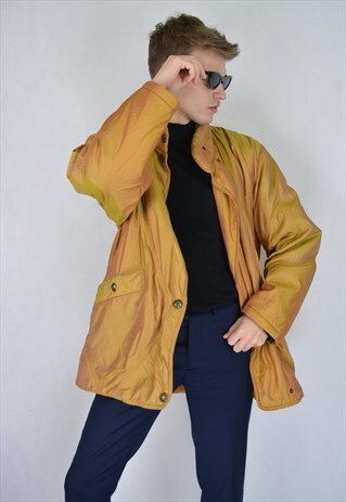 VINTAGE GOLD FANCY OVERSIZE RAVE PUFFER JACKET