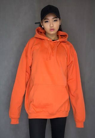 OVERSIZED BOYFRIEND HOODIE BURNT ORANGE