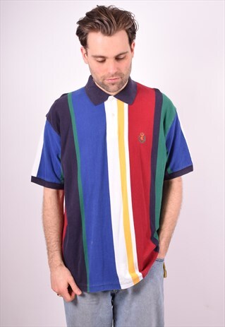 CHAPS RALPH LAUREN MENS VINTAGE POLO SHIRT LARGE MULTI 90S