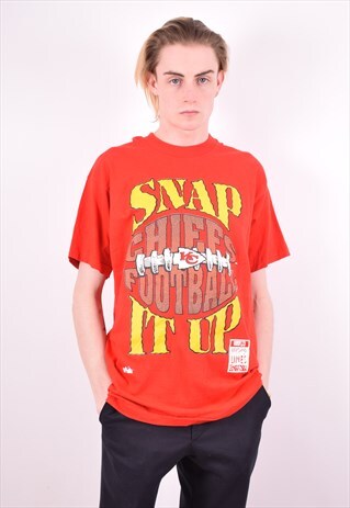 MAJESTIC MENS VINTAGE T-SHIRT TOP LARGE RED 90S