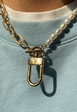 Authentic Louis Vuitton Clasp Pendant- Reworked Necklace