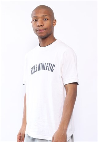 VINTAGE NIKE ATHLETIC LOGO T-SHIRT WHITE