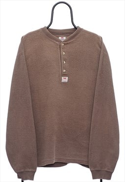 Vintage Levis Brown Fleece Sweatshirt Womens
