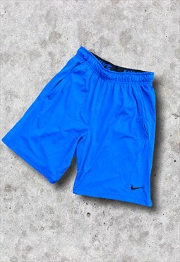 Vintage Nike Sports Shorts Blue Small 