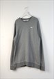 VINTAGE NIKE SWEATSHIRT B2S Y2K IN GREY L