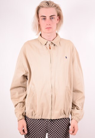 POLO RALPH LAUREN MENS VINTAGE HARRINGTON JACKET XL 90S