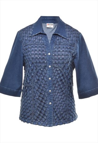BEYOND RETRO VINTAGE STONE WASH DENIM JACKET - M