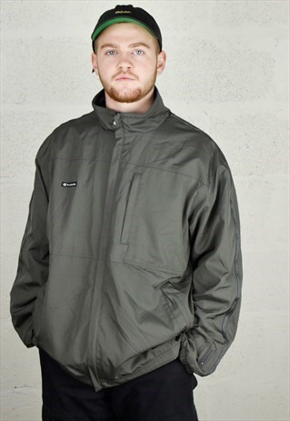 90S SPORTS WEAR CHAMPION GREY WINDBREAKER JACKET