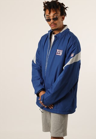 VINTAGE NFL GIANTS LIGHTWEIGHT FLEECE LINED JACKET