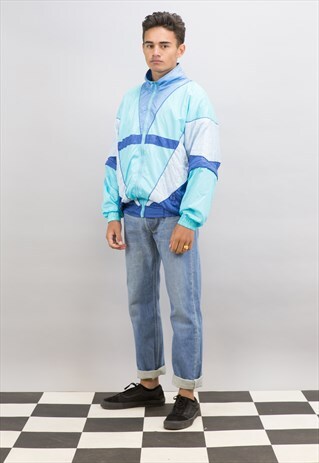 VINTAGE BLUE SHELL JACKET
