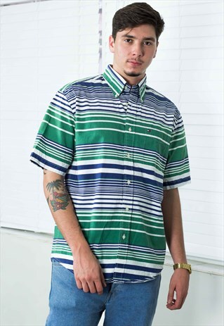 VINTAGE TOMMY HILFIGER SHIRT LOGO 90S M 8.1