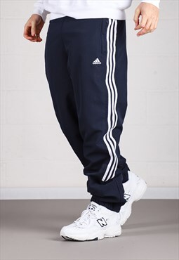 Vintage Adidas Joggers in Navy Lounge Sports Trackies Small