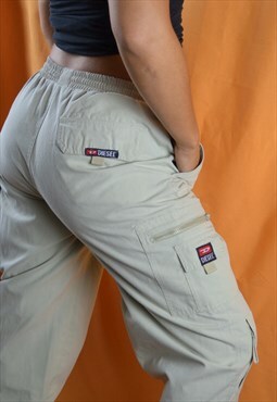 Vintage 90's Rare Diesel Cargo Utility Baggy Trousers
