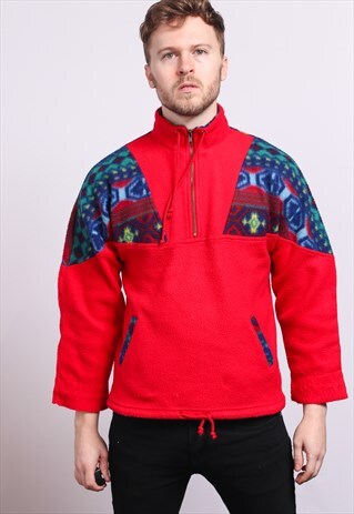 VINTAGE HALF ZIP FLEECE TOP