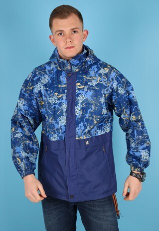 VINTAGE WINDBREAKER JACKET IN MULTI NJ741