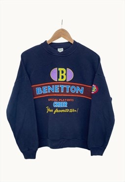 Vintage United Colours of Benetton Sweatshirt in Blue