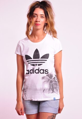 VINTAGE ADIDAS RETRO 90S WHITE T-SHIRT