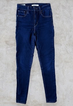 Levi's 712 High Rise Skinny Jeans Stretch Dark Blue  W26 L30
